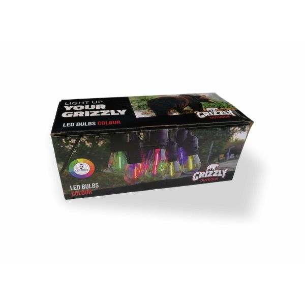 Set van 10 filamentlampen in 5 kleuren 1 watt
