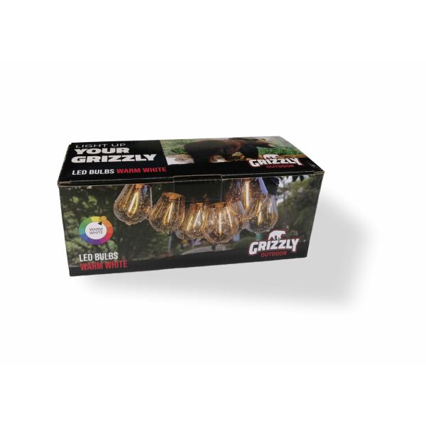 Set van 10 filamentlampen warm wit 1 watt