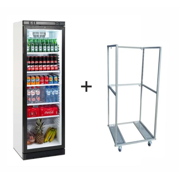 koelkast, glasdeur, inclusief trolley