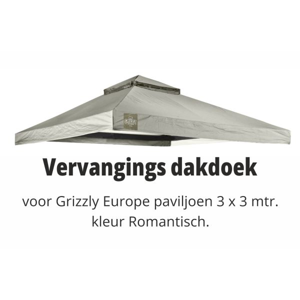 Grizzly Europe 3x3 m reserve dakdoek vervangingsdak romantisch 