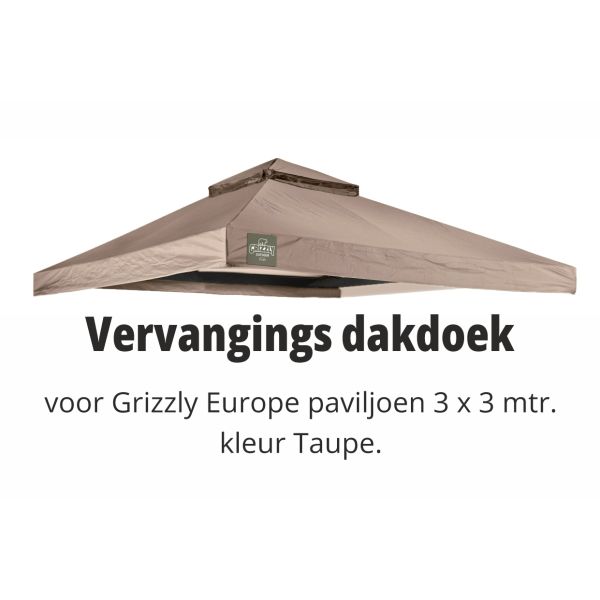 Grizzly Europe 3x3 Reserve Dakdoek Taupe