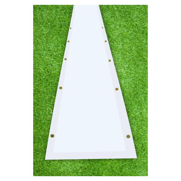 regengoot van 6 meter voor de grizzly outdoor pvc partytent. allebei de kanten hebben ringen om deze vast te zetten aan een partytent of gevel.