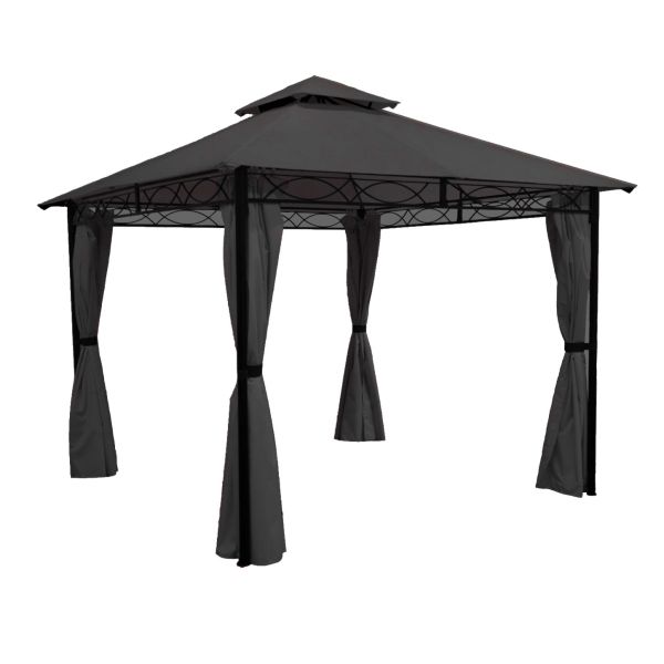 Tuinpaviljoen Façil 3x3 kleur antraciet