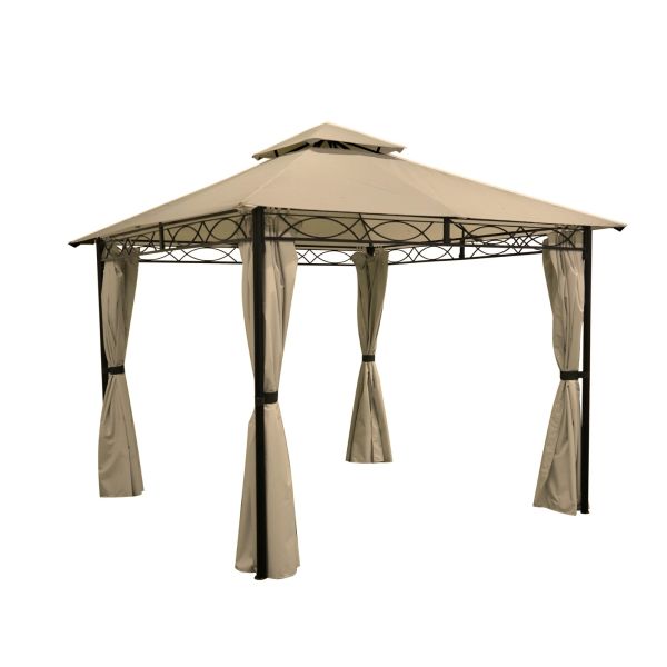 Tuinpaviljoen Façil 3x3 kleur taupe