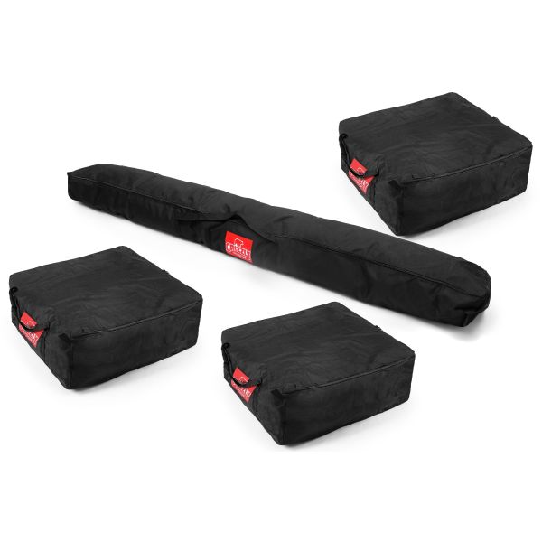 Tassenset voor 5x4 partytent. Bevat: 3x 70x70cm tas. 1x 250cm tas.