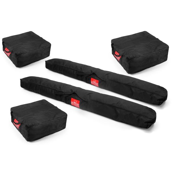 Tassenset voor 4x6 partytent. Bevat: 3x 70x70cm tas. 2x 220cm tas.