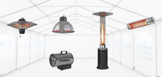 Dicteren aanplakbiljet toewijding Partytent verwarming | Partytent-Online®